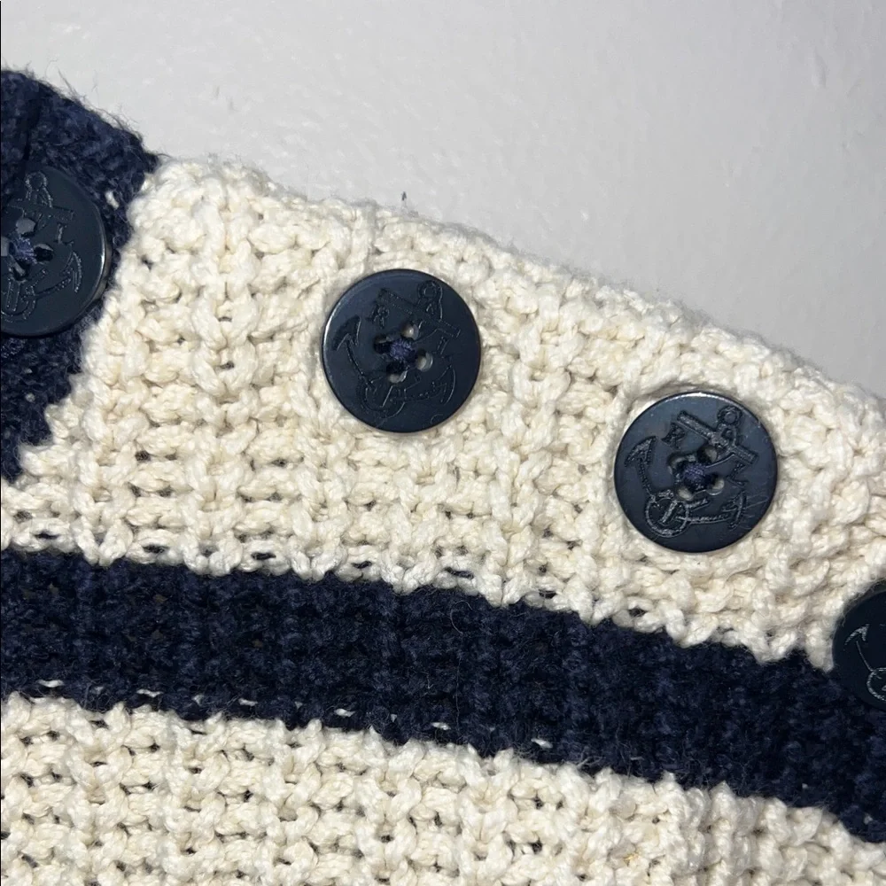 Polo by Ralph Lauren Women's Navy and Ivory Striped Sweater - Picture 3 of 8